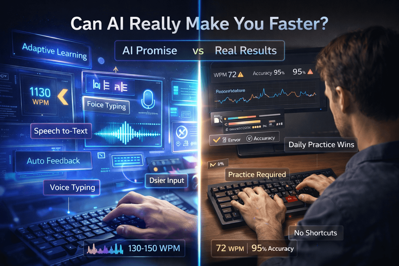 A IA pode torná-lo um melhor digitador? Testámos para que não tenha de o fazer