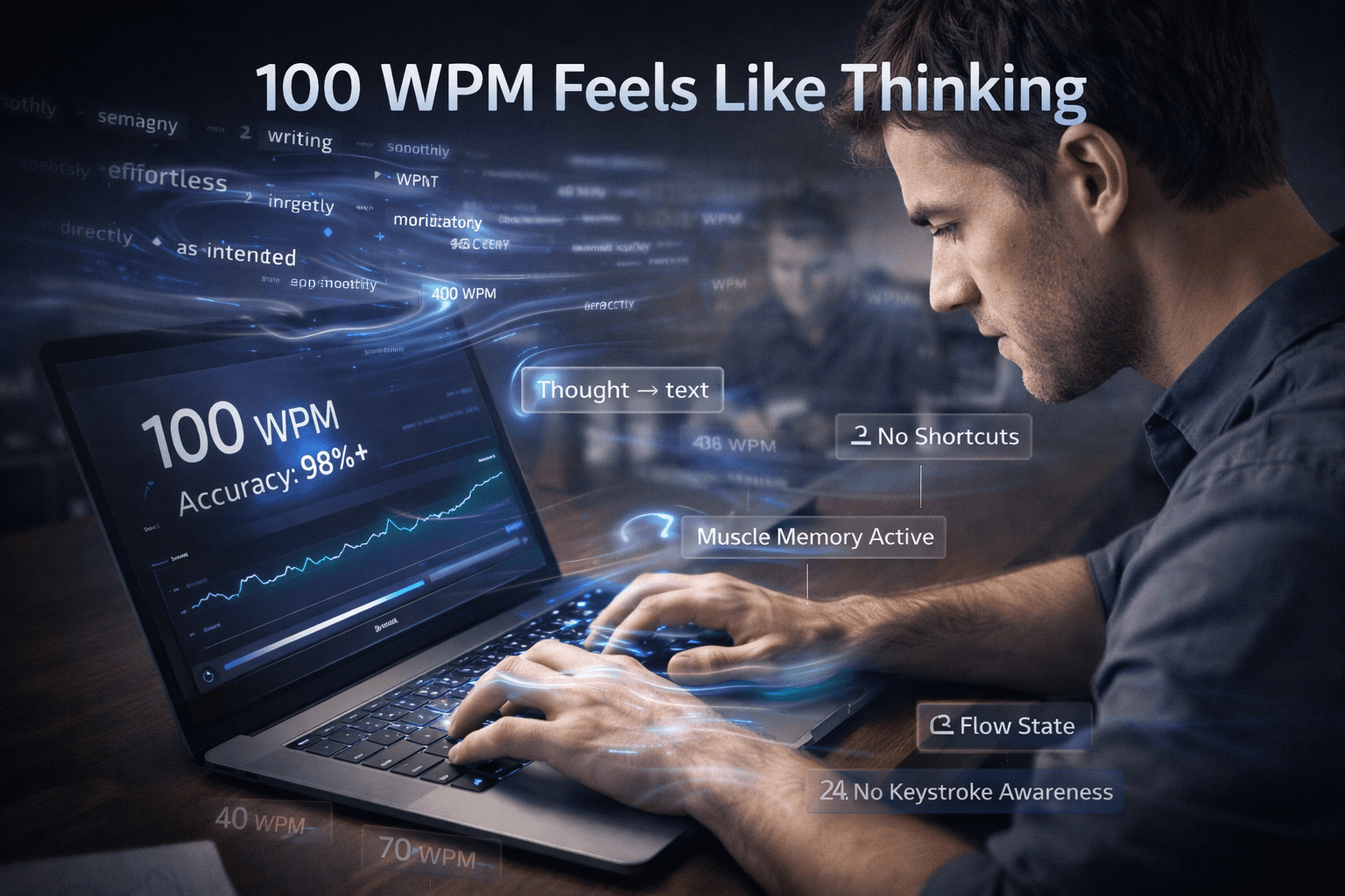 Como realmente se sente digitar a 100 PPM — e como lá chegar