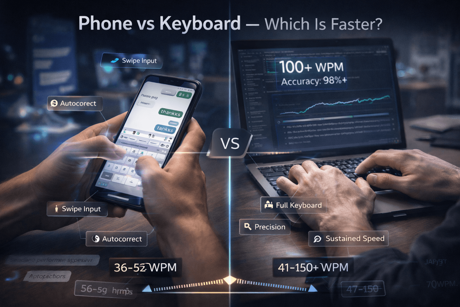 Digitar no telemóvel vs. teclado: qual o torna mais rápido?