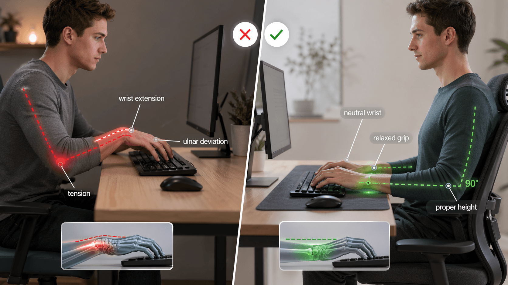 Dor no pulso ao digitar: causas e como digitar sem se machucar