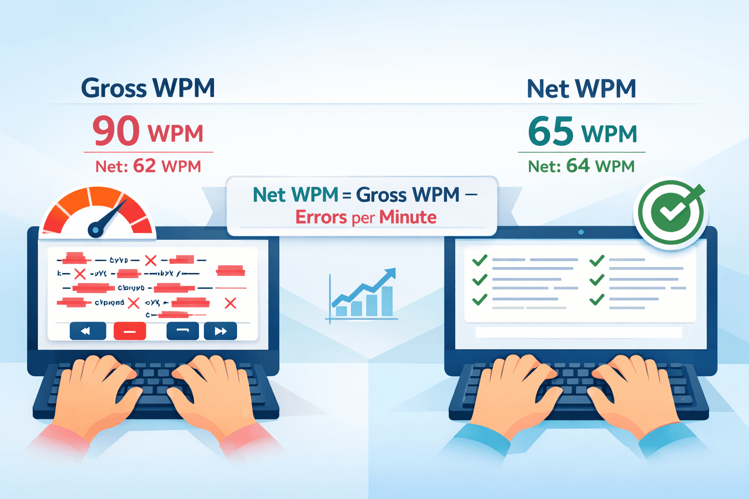 O que é WPM líquido? A métrica de digitação que realmente importa